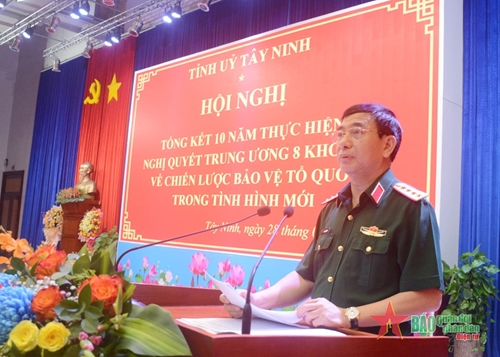 Đại tướng Phan Văn Giang dự, chỉ đạo Hội nghị Tổng kết 10 năm thực hiện Nghị quyết Trung ương 8 khóa XI của Tỉnh ủy Tây Ninh